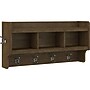 Bush Furniture Woodland 40W Wall Mounted Coat Rack with Shelf, Ash Brown (WDH340ABR-03)~#|#~sp123542574_sc7