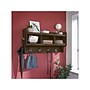 Bush Furniture Woodland 40W Wall Mounted Coat Rack with Shelf, Ash Brown (WDH340ABR-03)~#|#~sp123542575_sc7