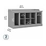 Bush Furniture Woodland 40W Shoe Storage Bench with Shelves, Cape Cod Gray (WDS240CG-03)~#|#~sp123542753_sc7