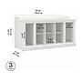 Bush Furniture Woodland 40W Shoe Storage Bench with Shelves, White Ash (WDS240WAS-03)~#|#~sp123542762_sc7