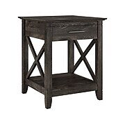 Bush Furniture Key West 20" x 20" End Table, Dark Gray Hickory (KWT120GH-03)