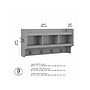 Bush Furniture Woodland 40W Wall Mounted Coat Rack with Shelf, Cape Cod Gray (WDH340CG-03)~#|#~sp123543002_sc7