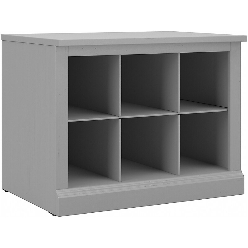 Bush Furniture Woodland 24W Small Shoe Bench with Shelves, Cape Cod Gray (WDS224CG-03) image 1