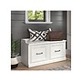 Bush Furniture Woodland 40W Shoe Storage Bench with Doors, White Ash (WDS140WAS-03)~#|#~sp123622169_sc7