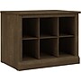 Bush Furniture Woodland 24W Small Shoe Bench with Shelves, Ash Brown (WDS224ABR-03)~#|#~sp123622176_sc7
