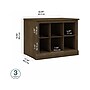 Bush Furniture Woodland 24W Small Shoe Bench with Shelves, Ash Brown (WDS224ABR-03)~#|#~sp123622180_sc7