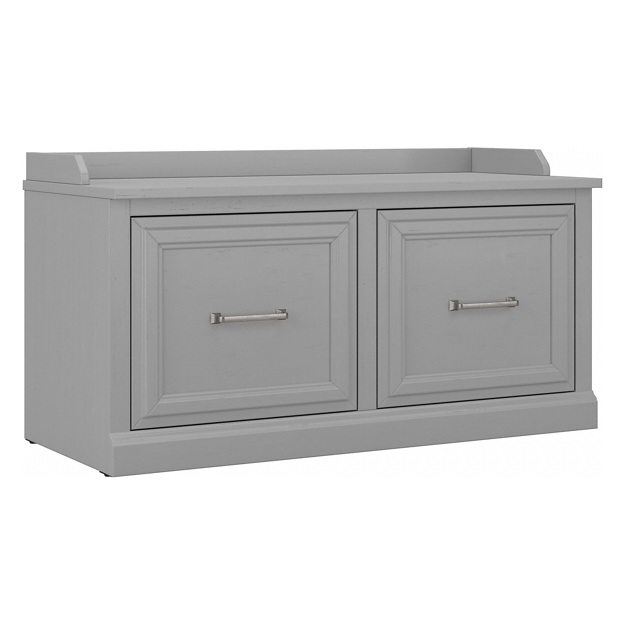 Bush Furniture Woodland 40W Shoe Storage Bench with Doors, Cape Cod Gray (WDS140CG-03) Sansujyuku sansujyuku.com