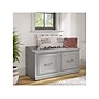 Bush Furniture Woodland 40W Shoe Storage Bench with Doors, Cape Cod Gray (WDS140CG-03)~#|#~sp123622229_sc7