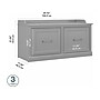 Bush Furniture Woodland 40W Shoe Storage Bench with Doors, Cape Cod Gray (WDS140CG-03)~#|#~sp123622232_sc7