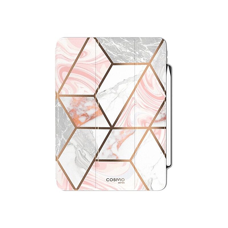 i-Blason iPadPro2020-11.0-Cosmo-Pen-Marble Thermoplastic Polyurethane (TPU) Folio for 11" iPad Pro, Marble Pink image 1