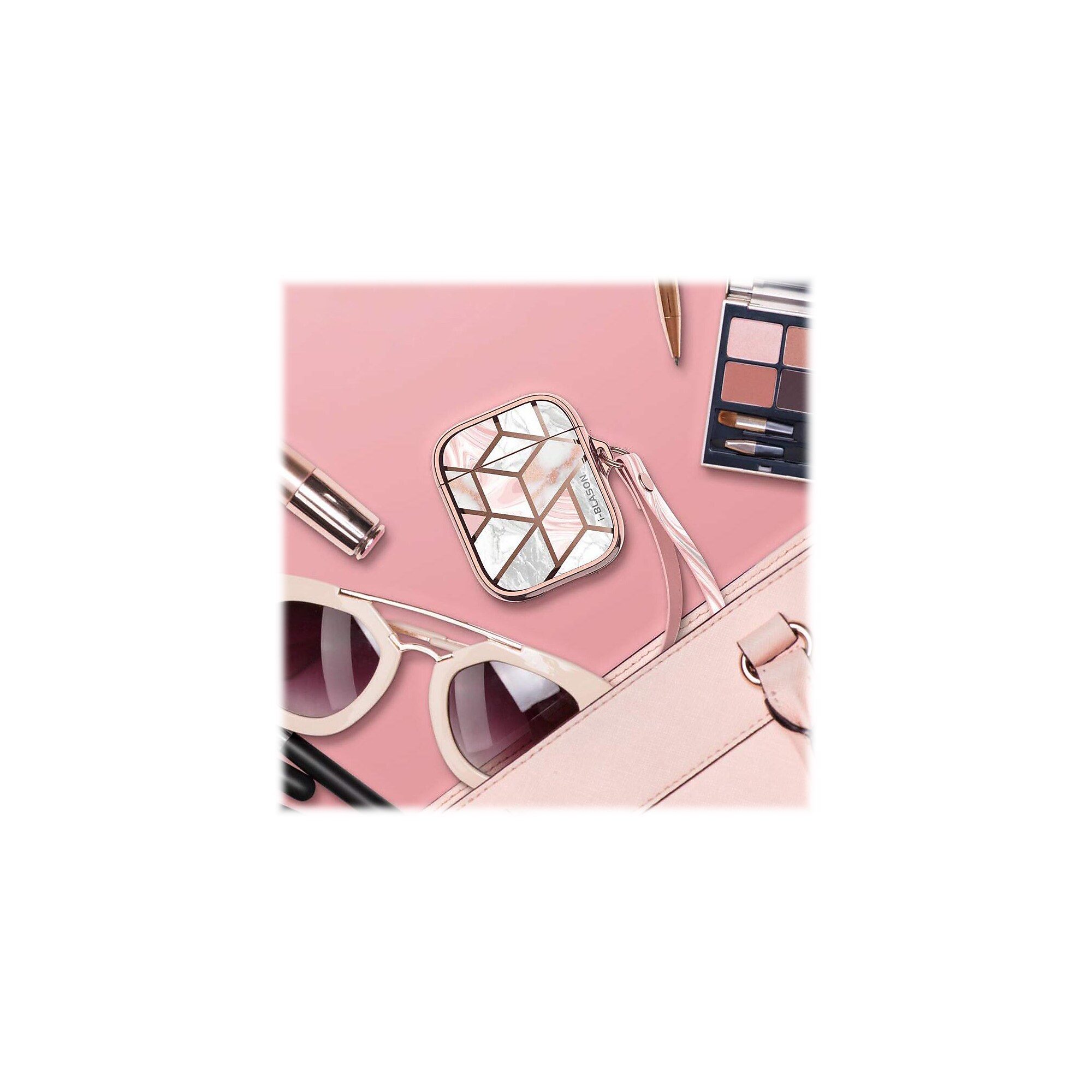 i-Blason Cosmo Case for Apple AirPods 1st/2nd Gen, Marble Pink (AirPods2019-Cosmo-Marble) Sansujyuku sansujyuku.com