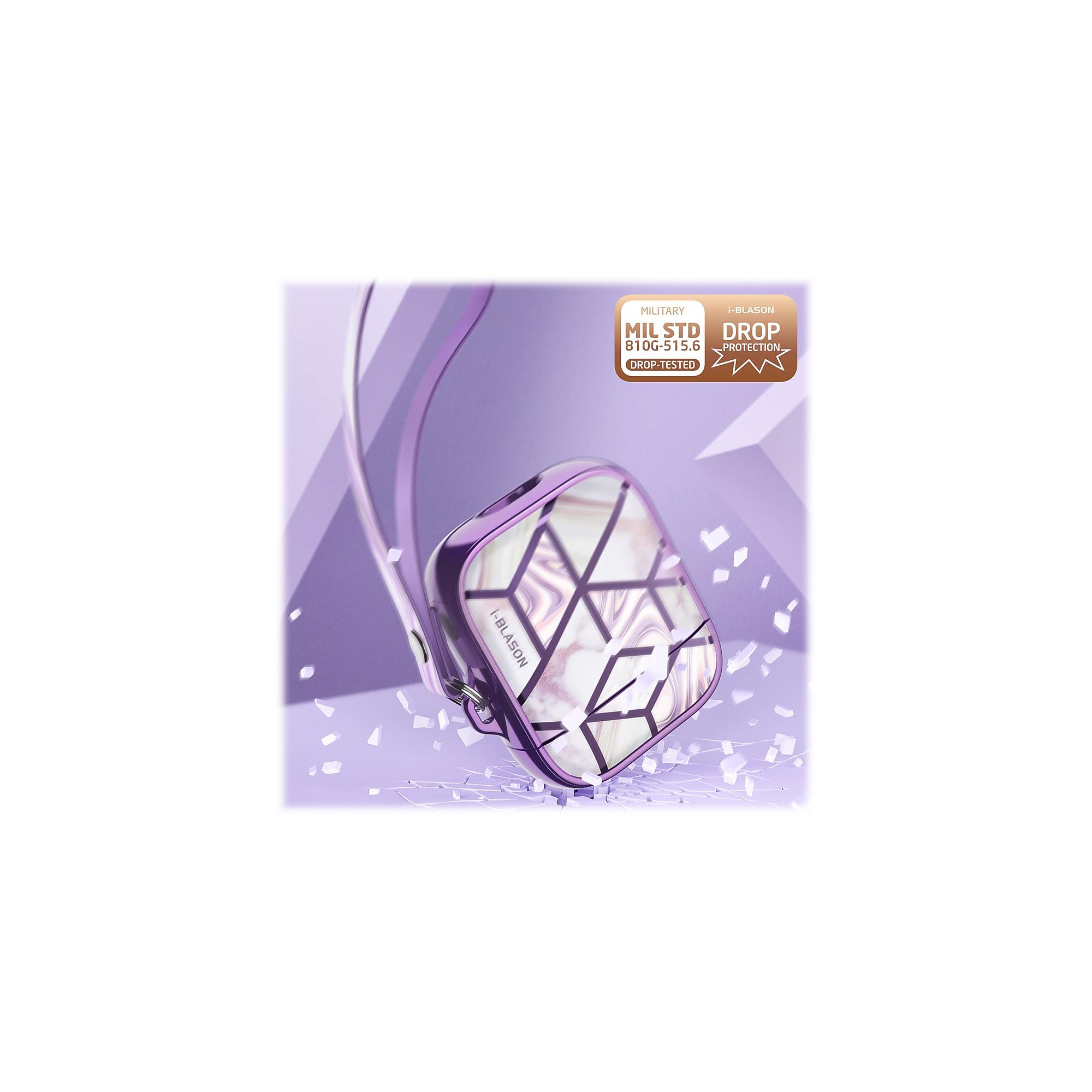 i-Blason Cosmo Case for Apple AirPods 1st/2nd Gen, Marble Purple (AirPods2019-Cosmo-Ameth) Sansujyuku sansujyuku.com