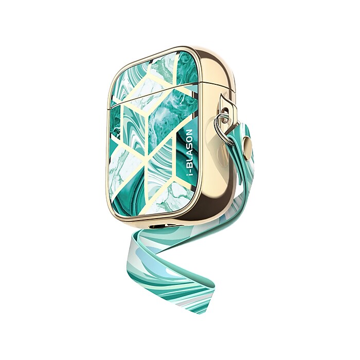 i-Blason Cosmo Case for Apple AirPods 1st/2nd Gen, Marble Green