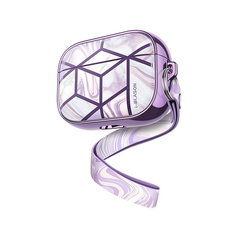 i-Blason Cosmo Case for Apple AirPods Pro, Marble Purple (AirPodsPro2019-Cosmo-Ameth) image 1