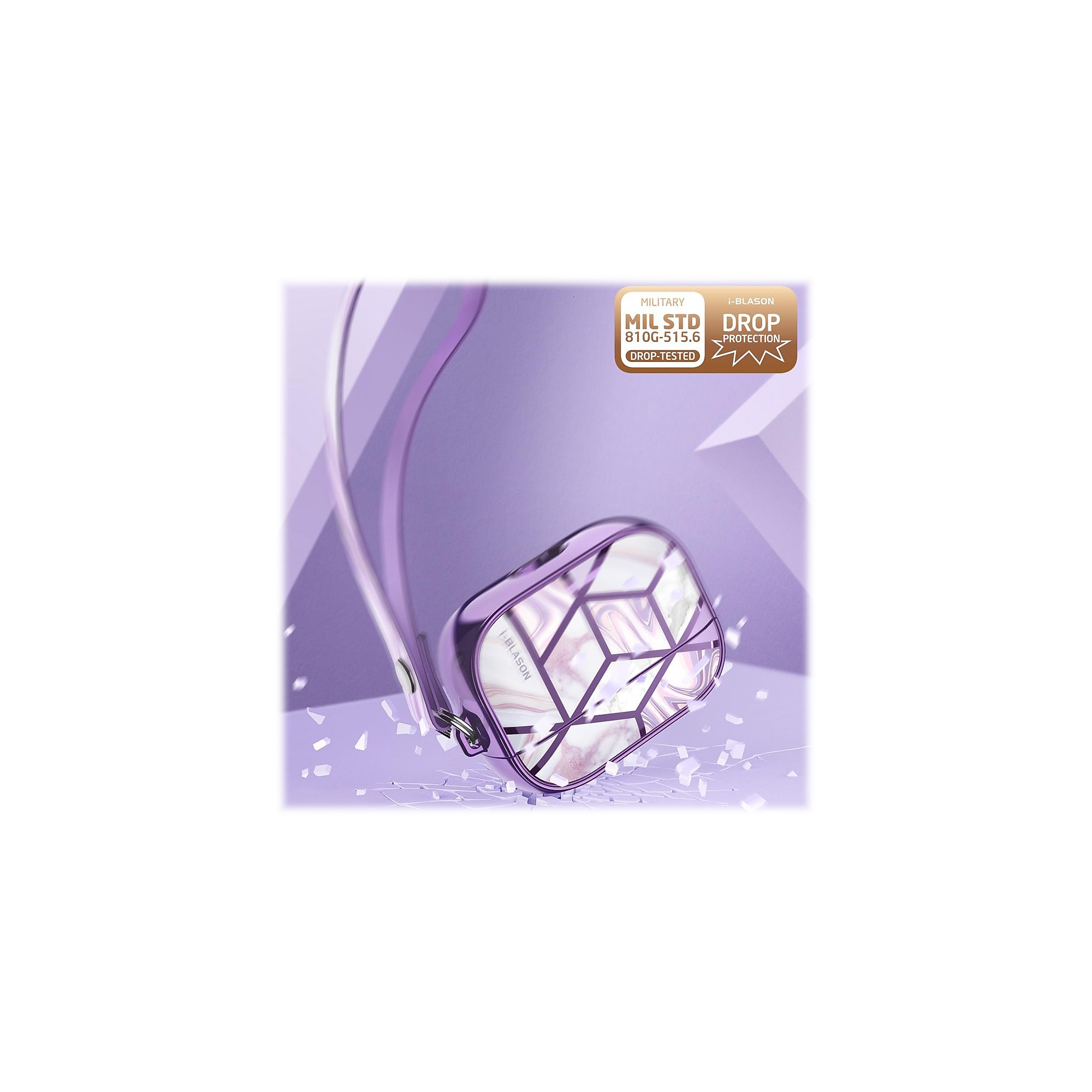 i-Blason Cosmo Case for Apple AirPods Pro, Marble Purple (AirPodsPro2019-Cosmo-Ameth) Sansujyuku sansujyuku.com