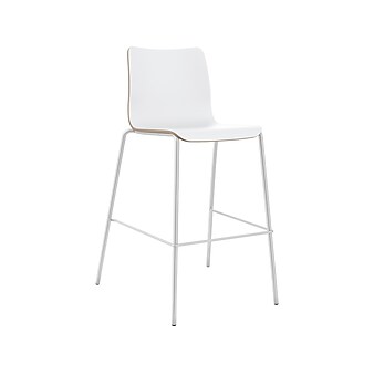 HON Ruck Modern Laminate Counter Stool, Designer White (HRUCK5L.LDW1.PR8)