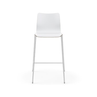 HON Ruck Modern Laminate Counter Stool, Designer White (HRUCK5L.LDW1.PR8)