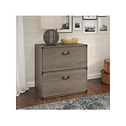 kathy ireland® Home by Bush Furniture Ironworks 2-Drawer Lateral File Cabinet, Letter/Legal, Restored Gray, 30" (KI50304-03)