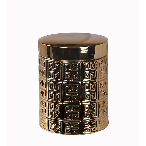 Shop Staples for Privilege metallic gold large container with lid, 9x9x11.5