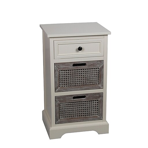 Shop Staples For Privilege Cream Melody 3 Drawer Storage Unit