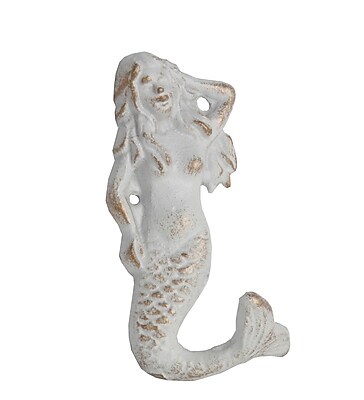 UPC 805572300837 product image for Privilege white cast iron mermaid, 2.5x1.5x5 | upcitemdb.com