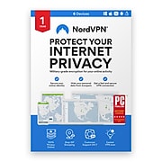 NordVPN 1-Year VPN Subscription Digital Security Software for 6 Devices (RL-0041-E)