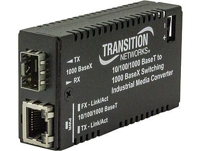Transition Networks M/GE-ISW Hardened Mini Gigabit Ethernet Media Converter (M/GE-ISW-SFP-01) Simolary simolary.com