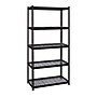 Iron Horse 2300 lb. Wire Rivet Series 5-Shelf Metal/Wire Deck Shelving Unit, 36"W, Black (22130)~#|#~sp123885186_sc7