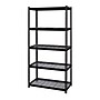 Iron Horse 2300 lb. Wire Rivet Series 5-Shelf Metal/Wire Deck Shelving Unit, 36"W, Black (22130)~#|#~sp123885343_sc7