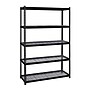 Iron Horse 2300 lb. Wire Rivet Series 5-Shelf Metal/Wire Deck Shelving Unit, 48"W, Black (22131)~#|#~sp123885420_sc7