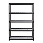 Iron Horse 2300 lb. Wire Rivet Series 5-Shelf Metal/Wire Deck Shelving Unit, 48"W, Black (22131)~#|#~sp123885423_sc7