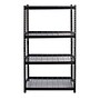 Iron Horse 2300 lb. Wire Rivet Series 4-Shelf Metal/Wire Deck Shelving Unit, 36"W, Black (22129)~#|#~sp123885435_sc7