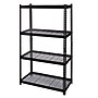 Iron Horse 2300 lb. Wire Rivet Series 4-Shelf Metal/Wire Deck Shelving Unit, 36"W, Black (22129)~#|#~sp123885436_sc7