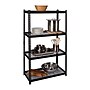 Iron Horse 2300 lb. Wire Rivet Series 4-Shelf Metal/Wire Deck Shelving Unit, 36"W, Black (22129)~#|#~sp123885441_sc7