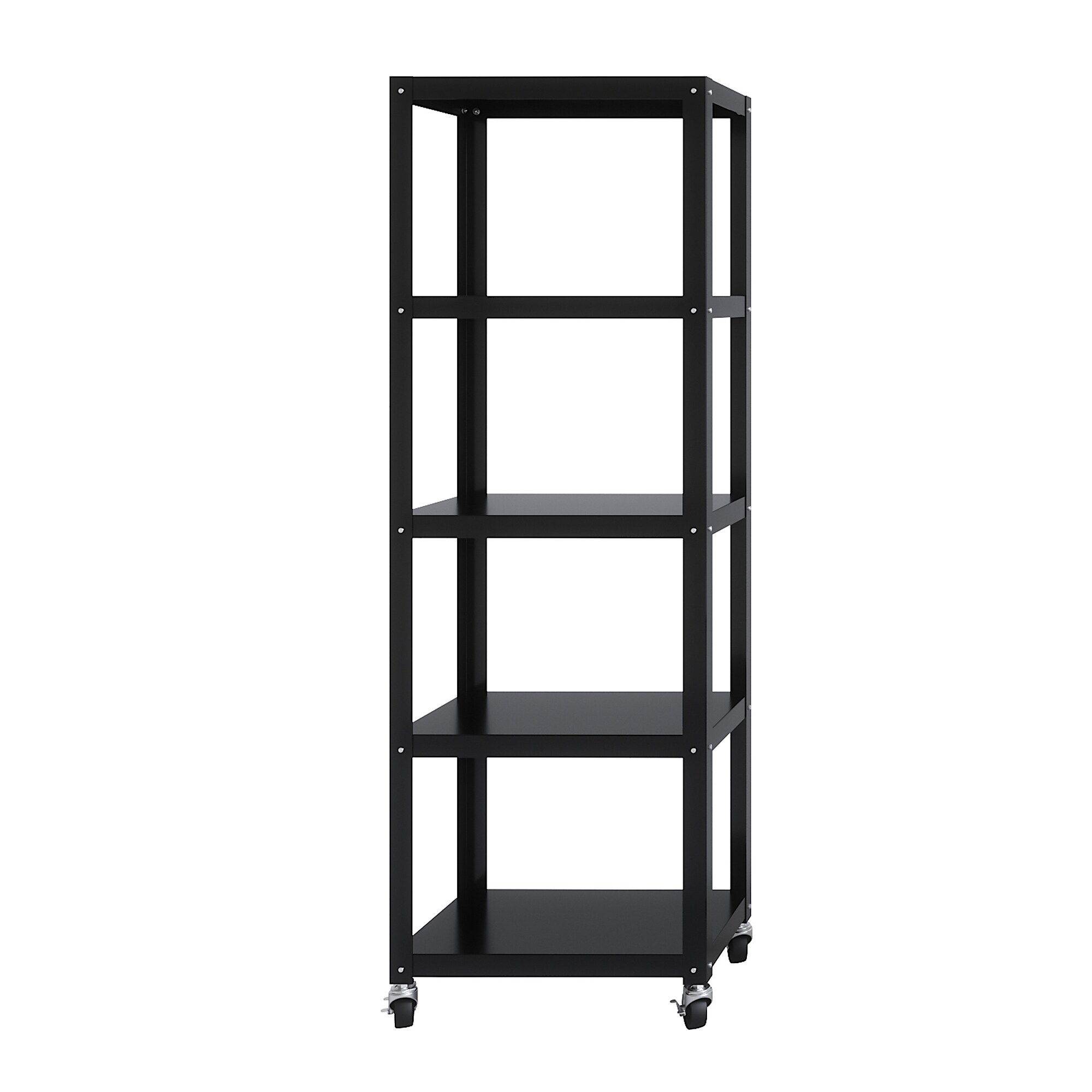 Space Solutions Ready-to-assemble 72-inch High Mobile 5-Shelf Bookcase, Black Sansujyuku sansujyuku.com