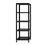 Space Solutions Ready-to-assemble 72-inch High Mobile 5-Shelf Bookcase, Black~#|#~sp123885444_sc7