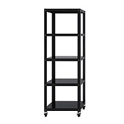 Space Solutions Ready-to-assemble 72-inch High Mobile 5-Shelf Bookcase, Black