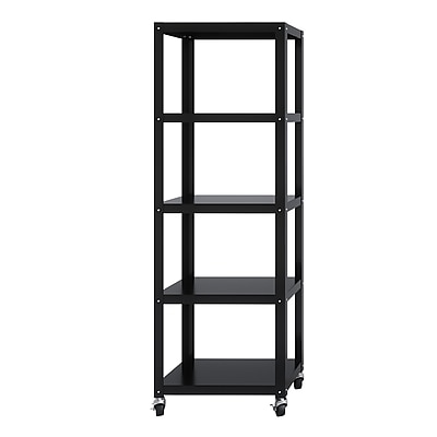 Space Solutions 72-inch High Mobile 5-Shelf Bookcase