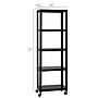 Space Solutions Ready-to-assemble 72-inch High Mobile 5-Shelf Bookcase, Black~#|#~sp123885447_sc7