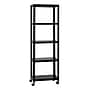 Space Solutions Ready-to-assemble 72-inch High Mobile 5-Shelf Bookcase, Black~#|#~sp123885452_sc7