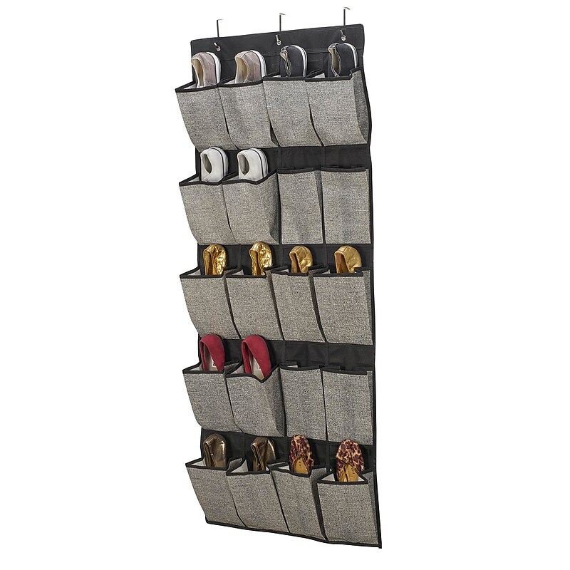 Simplify Shoe Organizer, 20-Pocket, Black (25426-BLACK) image 1