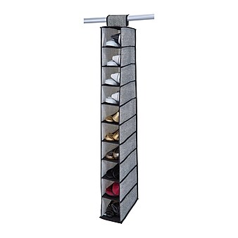 Simplify Shoe Organizer, 10 Shelf, Black (25428-BLACK)