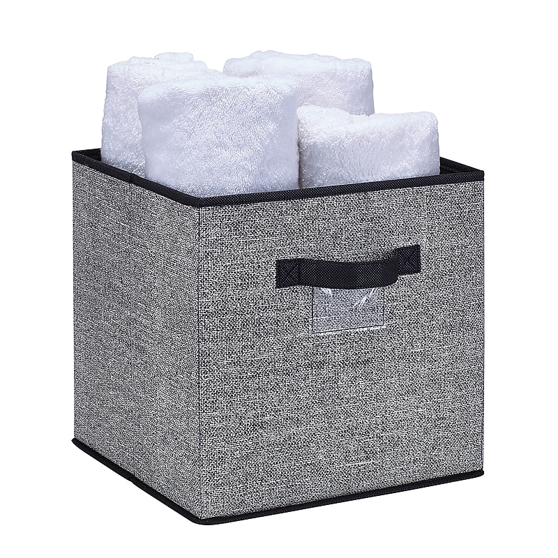 Simplify Collapsible Storage Cube, Black (25432-BLACK) image 1