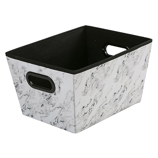 Simplify Grommet Storage Bin, Medium, Marble (26843MARBLE) at Staples