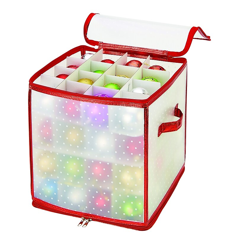 Simplify Ornament Organizer, 64-Count, Red (9002-RED) image 1