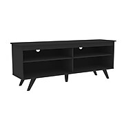 Walker Edison Manufactured Wood Console TV Stand, Screens up to 65", Black (SP58SCCBL)