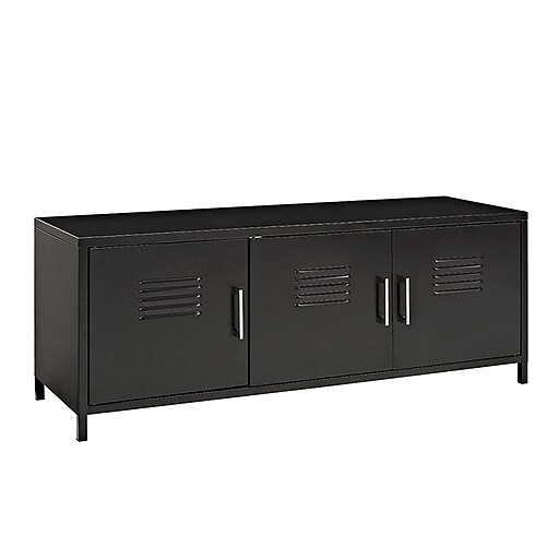 Walker Edison 48" Metal Locker Style Storage Bench (SPM48LSBL) at Staples