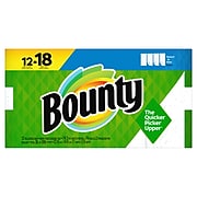Bounty Select-A-Size Kitchen Rolls Paper Towel, 2-Ply, White, 74 Sheets/Roll, 12 Rolls/Carton (74795/65538)