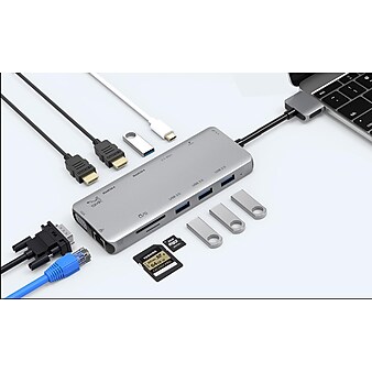 SMK-Link USB-C 4K Mini Docking Station for Mac and Windows Laptops (VP6960)