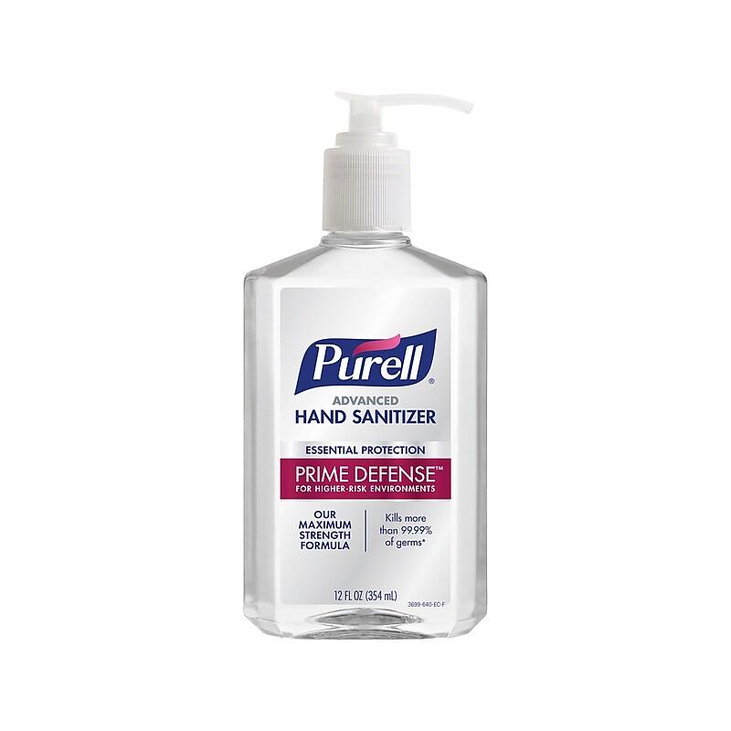 PURELL Prime Defense Advanced 85% Alcohol Gel Hand Sanitizer, 12 fl oz. (3699-12) image 1
